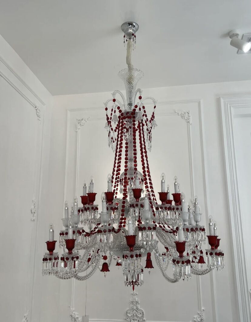European-style Luxury Colorful Candle Crystal Oversized Chandelier Art Designer Foyer/Staircase Light Fixture Chandeliers Kevinstudiolives   