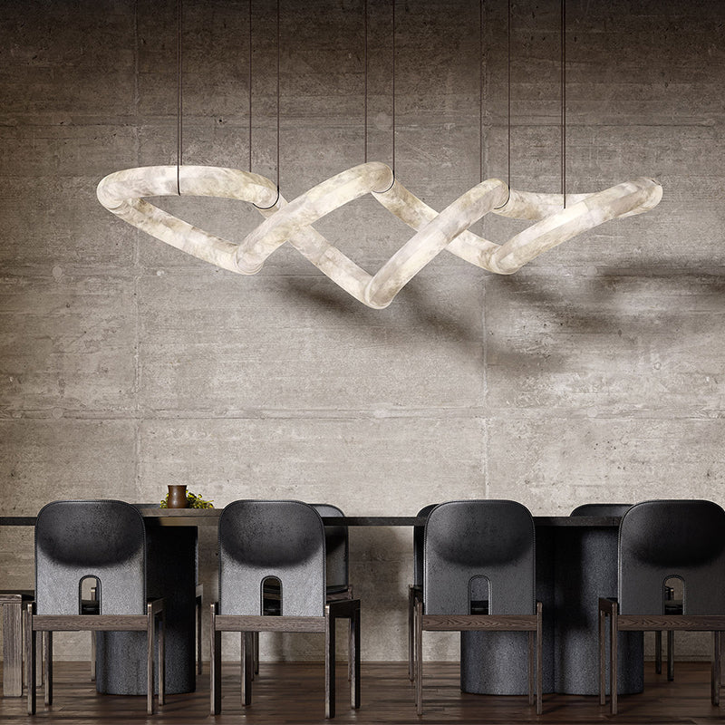 Kevin Scarlett Designer Alabaster Pendant Light, Modern Luxury Inspired Lamp Chandelier Kevinstudiolives   