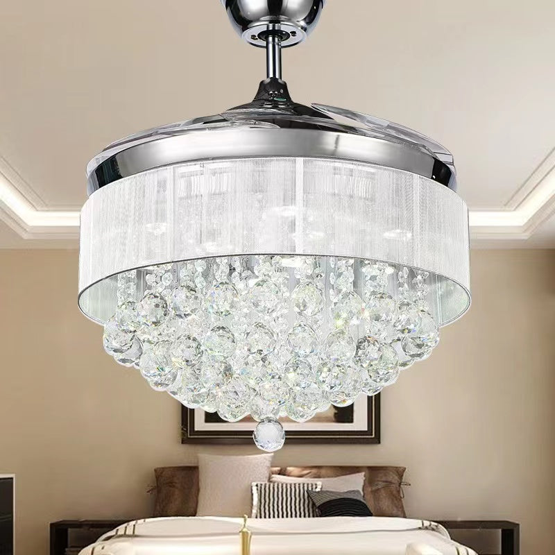 Creative Invisible Fan Blade Crystal Pendant Chandelier for Bedroom/Living/Dining Room Chandeliers Kevinstudiolives   