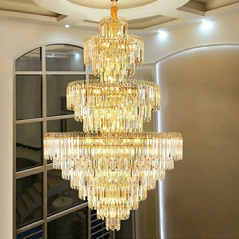 3 Layers Extra Large Living Room Chandelier Luxury Foyer Entryway Crystal Light Fixture Chandeliers Kevinstudiolives   