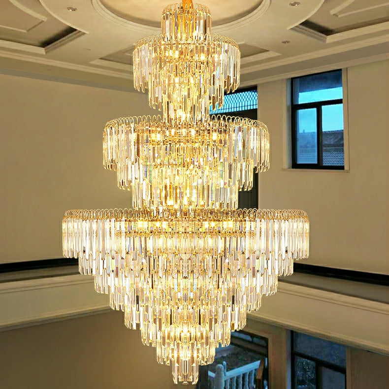3 Layers Extra Large Living Room Chandelier Luxury Foyer Entryway Crystal Light Fixture Chandeliers Kevinstudiolives   