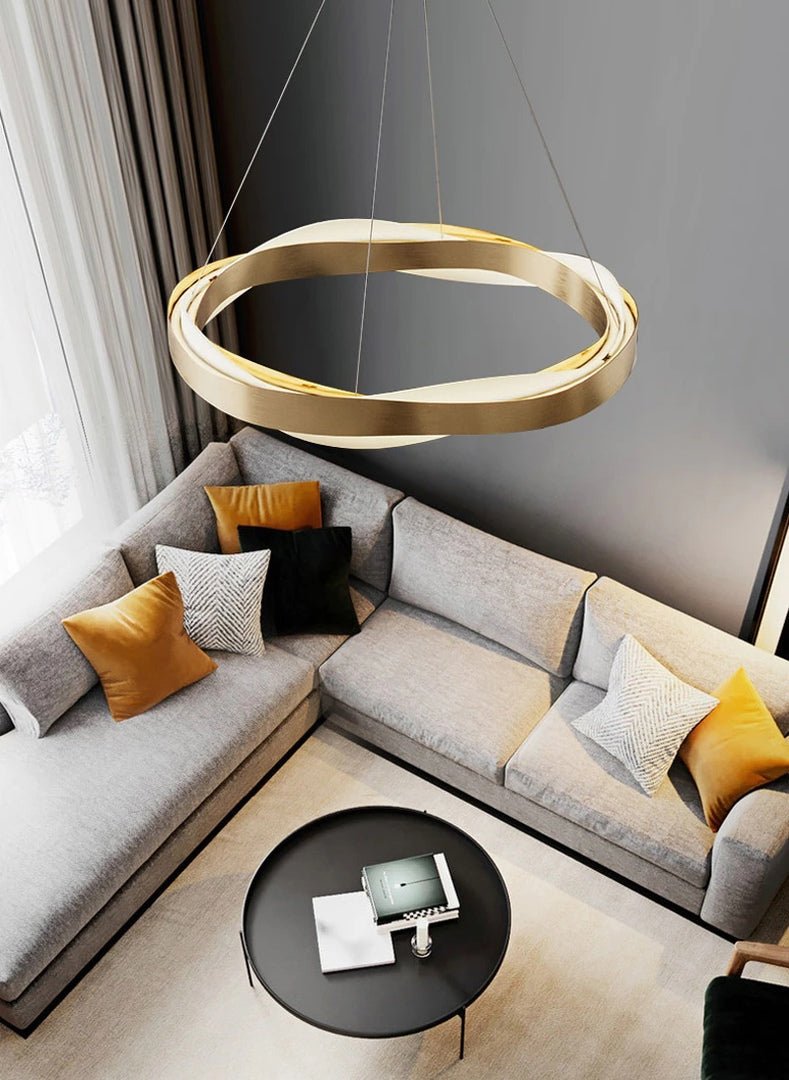 Kevin Gold creative design led chandelier for living room, dining room, bedroom chandelier Kevinstudiolives 17.7'' Warm Light 
