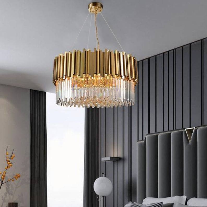 Keturah Modern Crystal Round Chandelier For Bedroom Chandelier Kevin Studio Inc 24"  
