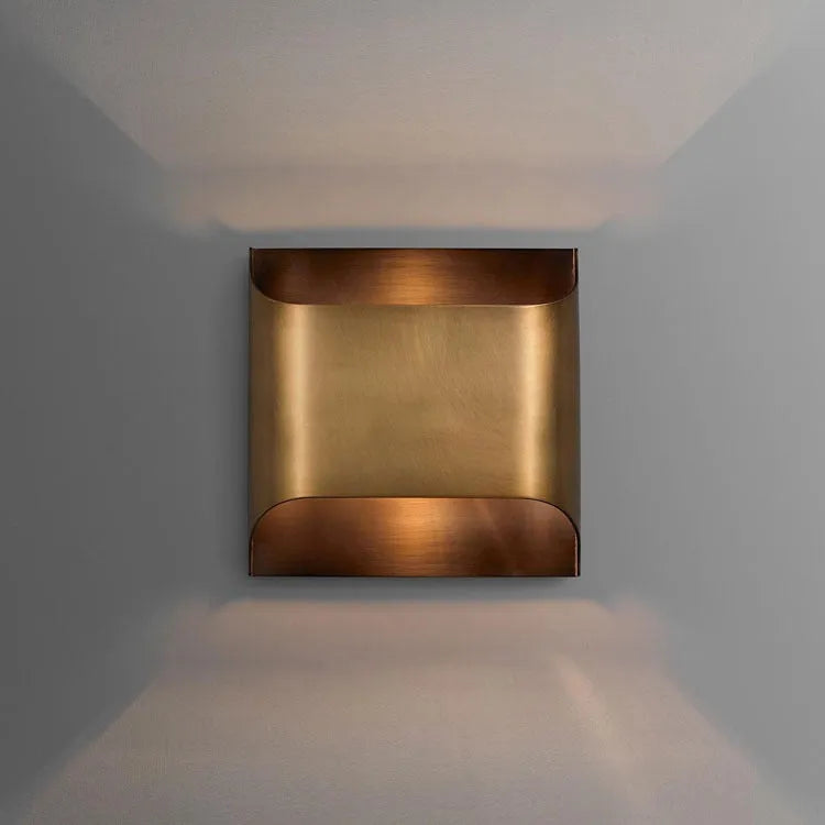 Unity Modern Brass Square Wall Sconce For Bedroom, Living Room wall sconce Kevin Studio Inc   