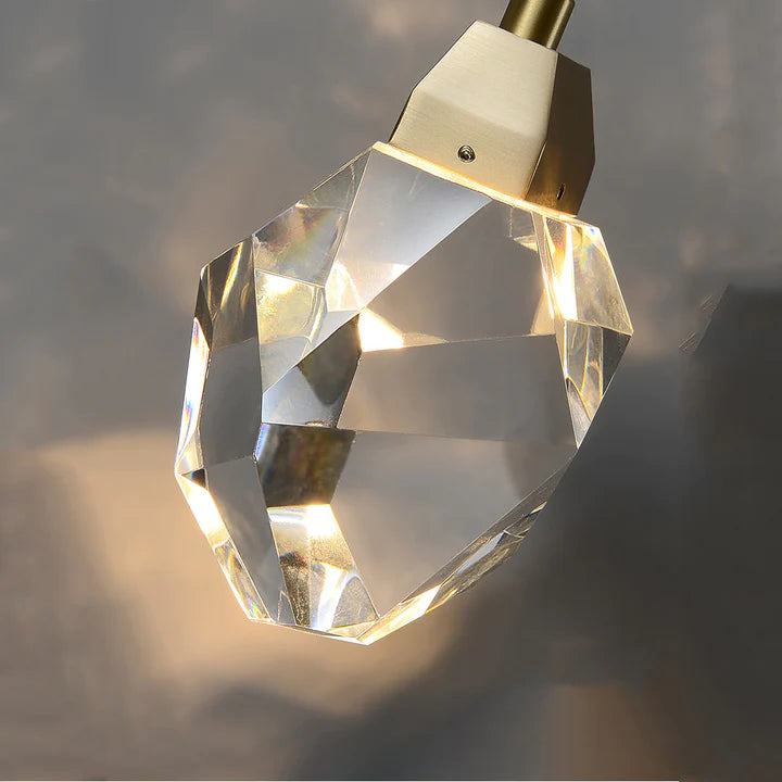 Chaney Modern Faceted Crystal Pendant Lights Beside Bed Pendant Light Kevin Studio Inc   