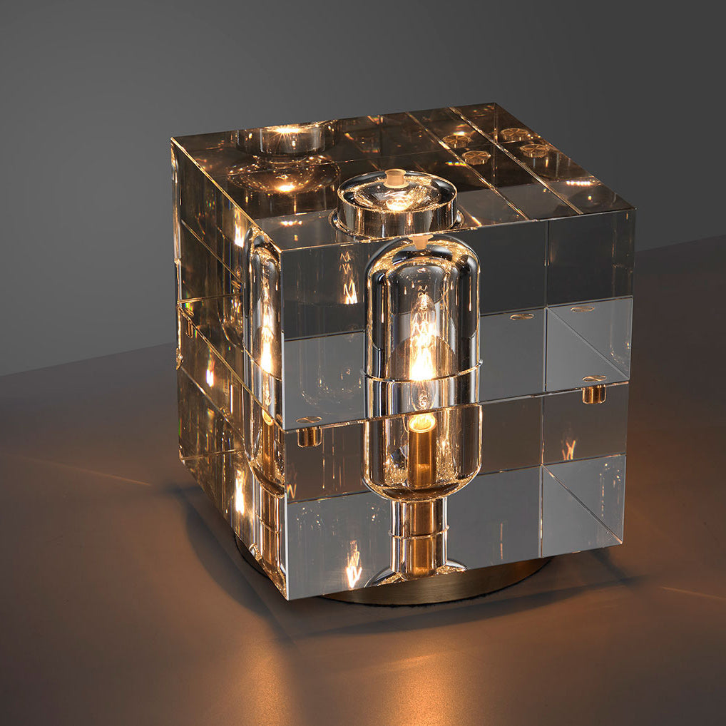 Glacon Cubic Modern Square Crystal Table Lamp Table Lamp Kevin Studio Inc   